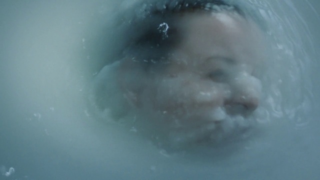 Video Reference: Nose, Jaw, Eyelash, Atmospheric phenomenon, Underwater, Window, Snout, Art, Electric blue, Flash photography