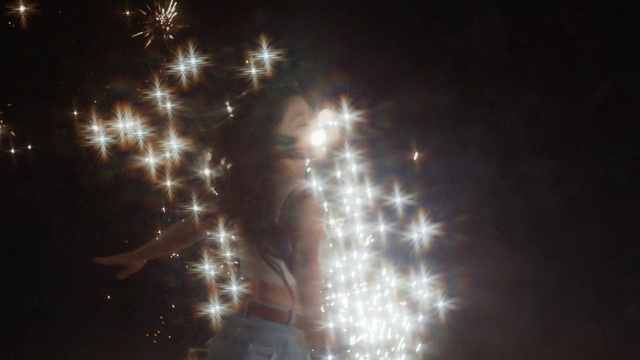 Video Reference: Water, Gesture, Cloud, Electricity, Tree, Lens flare, Midnight, Event, Electric blue, Holiday