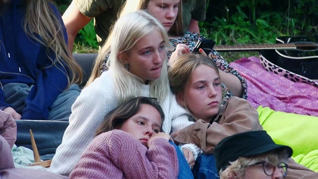 Video Reference: Face, Photograph, Green, Purple, Human, Happy, Social group, Grass, Community, Leisure