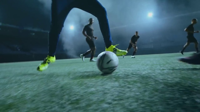 Video Reference: Atmosphere, Soccer, Sports equipment, Football, Ball, Sky, Grass, Flash photography, Player, Competition event