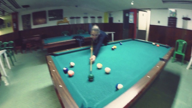 Video Reference: Billiard table, Pool player, Billiard room, Billiard ball, Table, Baize, Pool, Cue stick, Sports equipment, Billiards