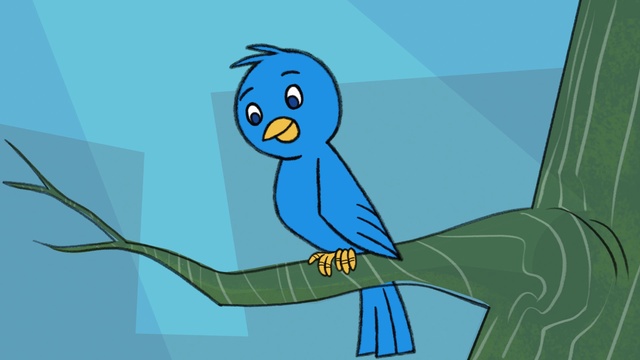 Video Reference: Bird, Vertebrate, Water, Azure, Cartoon, Organism, Beak, Gesture, Art, Finger