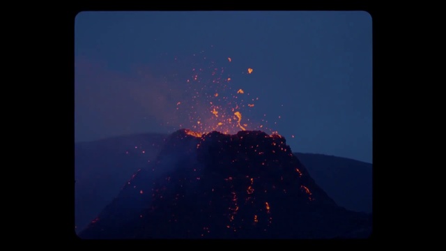 Video Reference: Sky, Mountain, Lava, Fissure vent, Types of volcanic eruptions, Slope, Rectangle, Volcano, Lava dome, Event