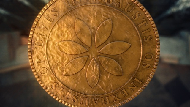 Video Reference: Brown, Artifact, Wood, Currency, Amber, Money, Font, Circle, Metal, Close-up