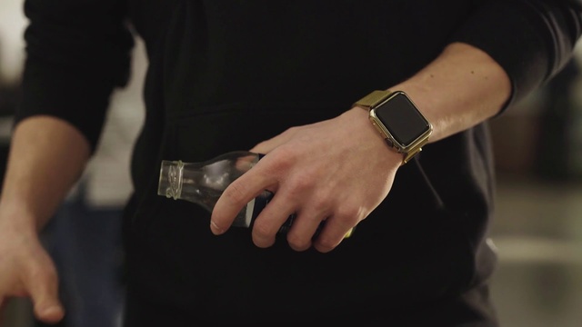 Video Reference: Watch, Sleeve, Gesture, Waist, Elbow, Nail, Wrist, Leather jacket, Thumb, Blazer