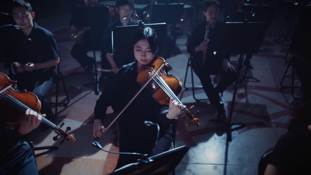 Video Reference: Microphone, Music stand, Musician, Musical instrument, Musical instrument accessory, Violin family, Classical music, Fiddle, Chair, String instrument