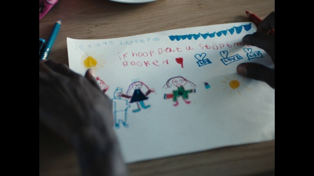 Video Reference: Handwriting, Font, Art, Rectangle, T-shirt, Writing, Event, Stationery, Paint, Painting