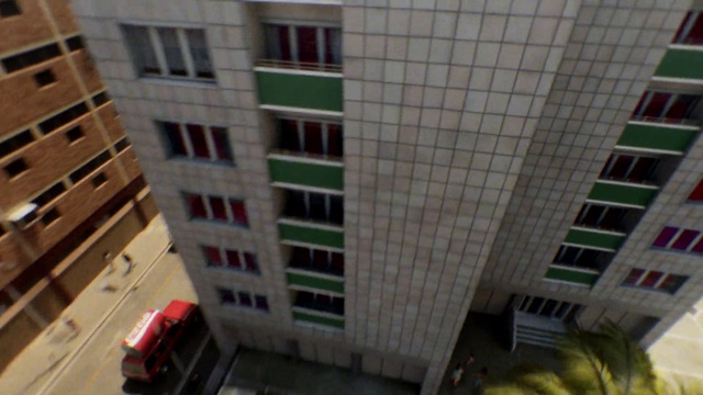 Video Reference: Window, Daytime, Building, Car, Vehicle, Urban design, Tire, Tower block, Condominium, Wheel