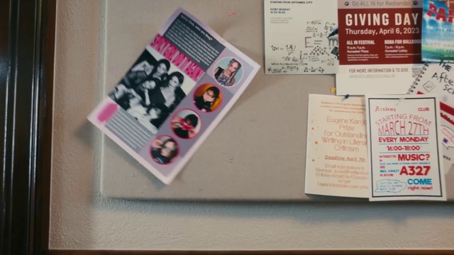 Video Reference: Font, Handwriting, Magenta, Stationery, Advertising, Display board, Visual arts, Bulletin board, Art, Paper product