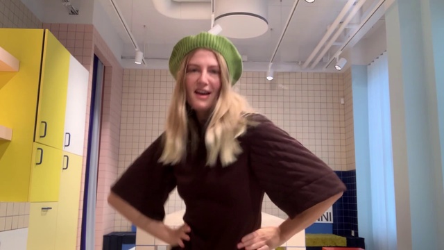 Video Reference: Sleeve, Smile, Standing, Fun, Event, Cap, Blond, T-shirt, Facial hair, Job