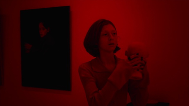 Video Reference: Gesture, Art, Picture frame, Magenta, Insect, Event, Artist, Font, Visual arts, Room