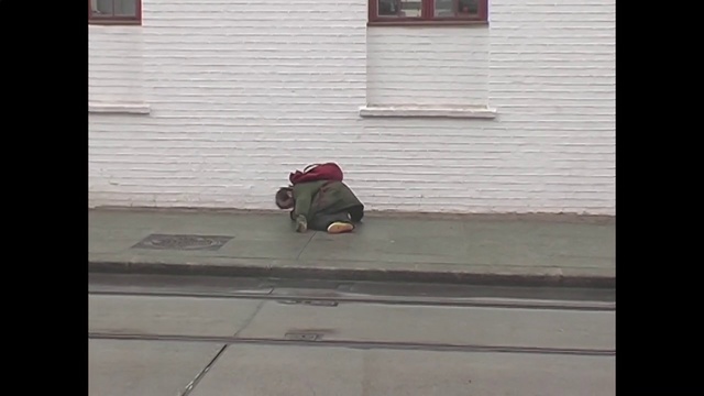 Video Reference: Window, Wood, Building, Flooring, Asphalt, Road surface, Luggage and bags, Brick, Tints and shades, Door