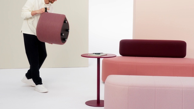 Video Reference: Furniture, Sleeve, Interior design, Pink, Couch, Comfort, Flooring, Magenta, Knee, Event