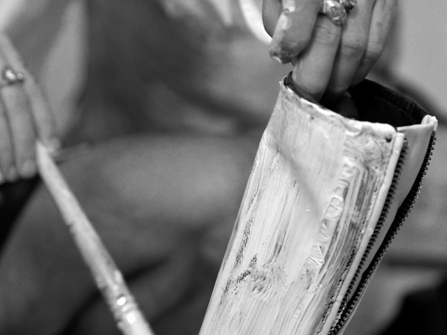 Video Reference: Hand, Shoe, Black, Human body, Wood, Gesture, Black-and-white, Style, Dress, Finger