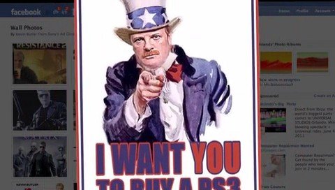 Video Reference: poster, uncle sam, pointing, advertisement, bold text, patriotic, america, social media, wall art, illustration, campaign, retro, portrait, sign, background blur