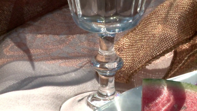 Video Reference: Tableware, Drinkware, Stemware, Barware, Wine glass, Textile, Fluid, Dishware, Serveware, Plate