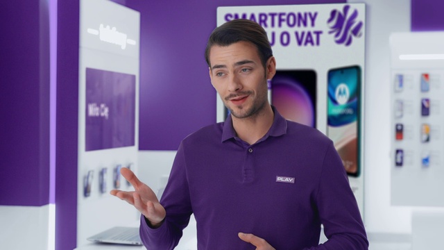 Video Reference: Product, Human, Purple, Sleeve, Gesture, Smile, Gadget, Font, Beard, Magenta