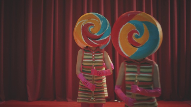 Video Reference: Pink, Curtain, Toy, Entertainment, Theater curtain, Magenta, Performing arts, Event, Fun, Hat