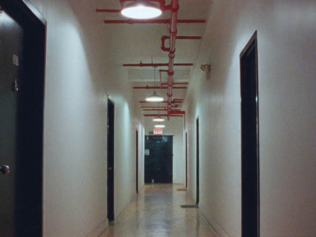 Video Reference: Fixture, Lighting, Interior design, Architecture, Flooring, Floor, Building, Fluorescent lamp, Door, Ceiling