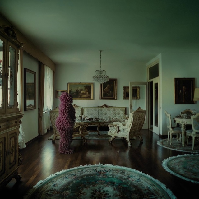 Video Reference: Picture frame, Furniture, Lighting, Purple, Building, Table, Wood, Flooring, Floor, Living room