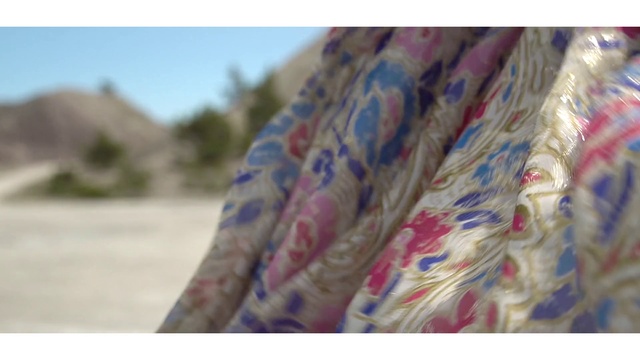 Video Reference: Sleeve, Feather, Street fashion, Electric blue, Pattern, Font, Fashion accessory, Human leg, Magenta, Linens