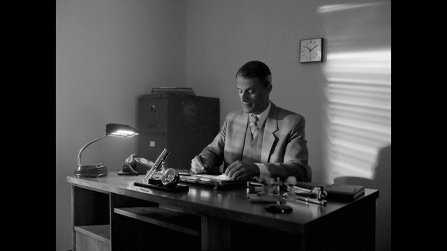 Video Reference: Table, Furniture, Desk, Black, Style, Black-and-white, Writing desk, Monochrome photography, Monochrome, White-collar worker