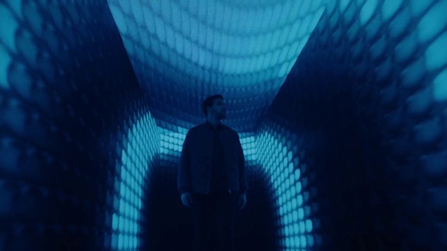 Video Reference: Azure, Tints and shades, Electric blue, Symmetry, Event, Pattern, Fun, Tree, Darkness, Shadow