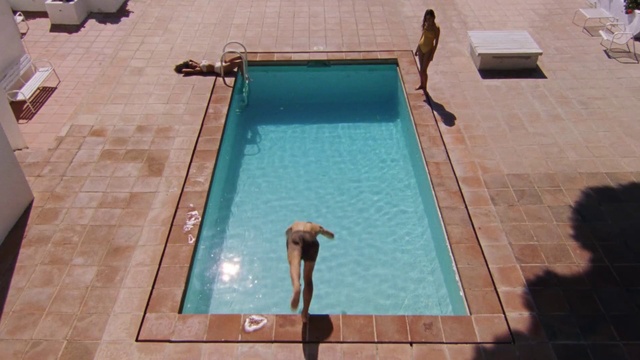 Video Reference: Water, Swimming pool, Azure, Rectangle, Wood, Floor, Aqua, Flooring, Composite material, Leisure