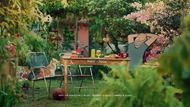 Video Reference: Plant, Table, Furniture, Flower, Outdoor table, Outdoor furniture, Chair, Vegetation, Tree, Natural landscape