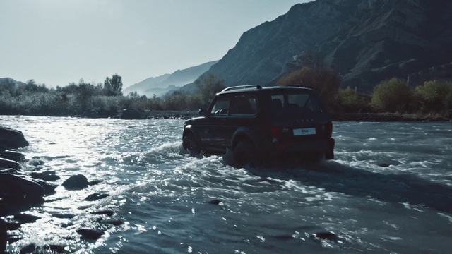 Video Reference: Water, Tire, Car, Vehicle, Sky, Water resources, Wheel, Mountain, Automotive tire, Fluvial landforms of streams