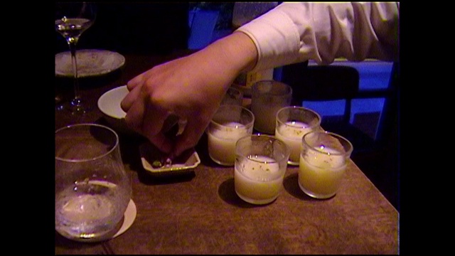 Video Reference: Tableware, Drinkware, Purple, Stemware, Solution, Drink, Table, Serveware, Glass, Barware