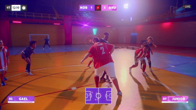 Video Reference: Shorts, Field house, Purple, Ball game, Player, Entertainment, Competition event, Sports, Leisure, Tournament