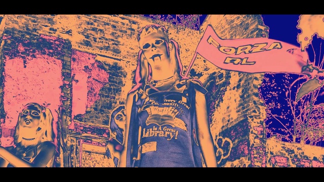 Video Reference: Textile, Sleeve, Organism, Art, Font, T-shirt, Painting, Pattern, Electric blue, Graphics