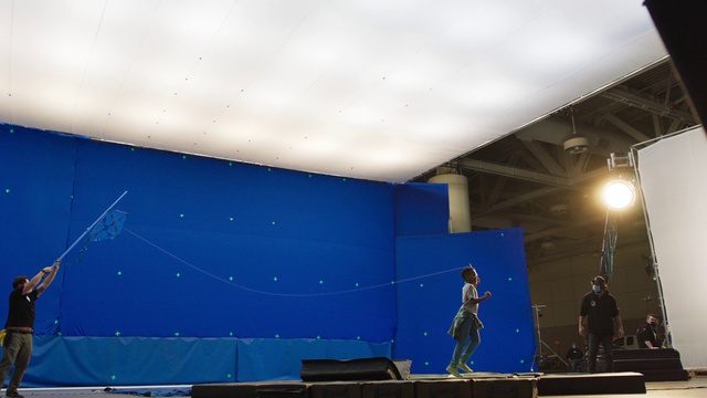 Video Reference: World, Building, Floor, Flooring, Ceiling, Electric blue, Space, Leisure, Event, Art