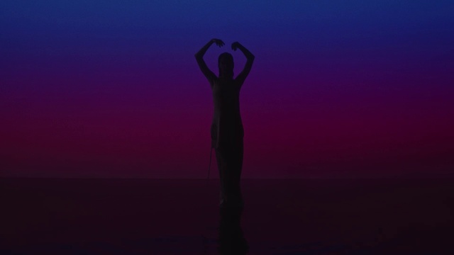 Video Reference: People in nature, Human body, Flash photography, Purple, Happy, Gesture, Tree, Dusk, Performing arts, Magenta