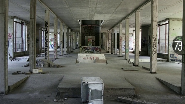 Video Reference: Hall, Interior design, Floor, Wall, Flooring, City, Fixture, Ceiling, Symmetry, Art