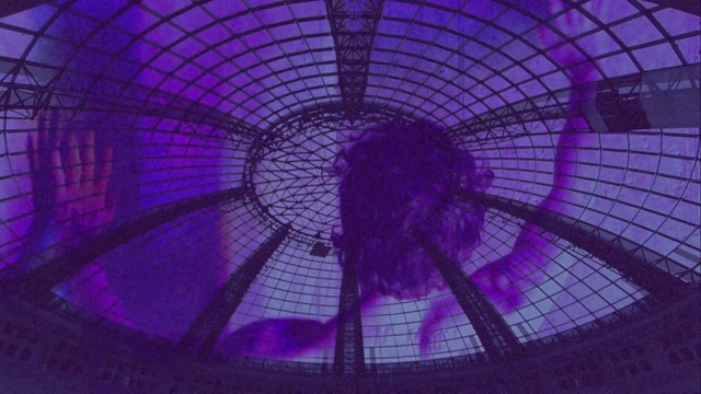 Video Reference: Purple, Violet, Symmetry, Magenta, Circle, Tints and shades, Pattern, Electric blue, Recreation, Ceiling