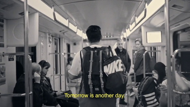 Video Reference: Train, Outerwear, Shirt, Rolling stock, Shorts, Black-and-white, Style, Line, Railway, Travel