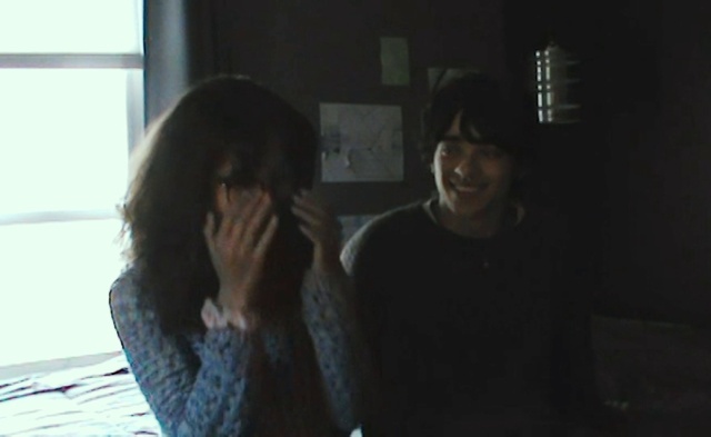 Video Reference: Jaw, Flash photography, Gesture, Window, Happy, Smile, Fun, Long hair, Darkness, Event