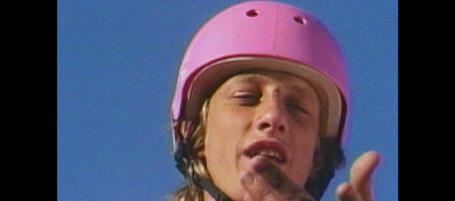 Video Reference: Face, Head, Bicycle helmet, Helmet, Sky, Eye, Sports gear, Bicycles--Equipment and supplies, Sports equipment, Gesture