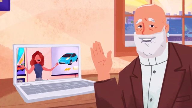 Video Reference: Personal computer, Laptop, Computer keyboard, Computer, Art, Cartoon, Gesture, Output device, Space bar, Blazer