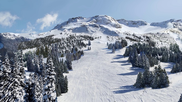 Video Reference: Sky, Snow, Cloud, Mountain, Plant, Slope, Ice cap, Terrain, Tree, Freezing