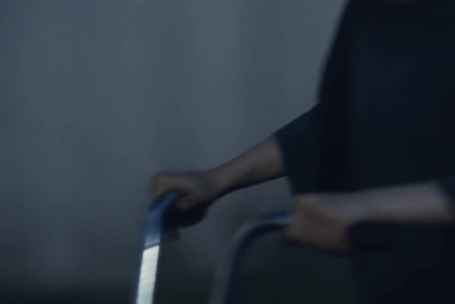 Video Reference: Sleeve, Gesture, Elbow, Gas, Wrist, Electric blue, Cleanliness, Human leg, Wood, Composite material