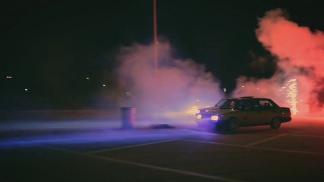 Video Reference: Tire, Wheel, Vehicle, Automotive lighting, Car, Motor vehicle, Asphalt, Headlamp, Gas, Fire