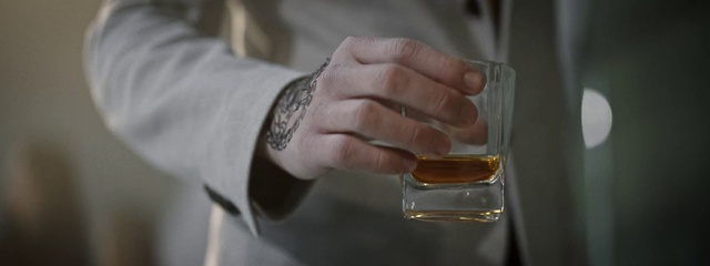Video Reference: Tableware, Drinkware, Liquid, Cognac, Tennessee whiskey, Barware, Fluid, Sleeve, Gesture, Rusty nail