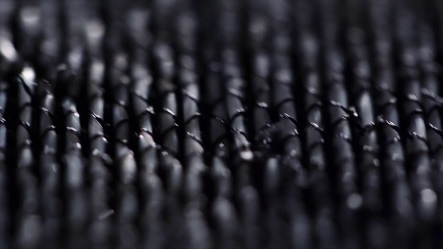 Video Reference: Mesh, Font, Pattern, Technology, Metal, Electric blue, Darkness, Monochrome, Wire fencing, Composite material