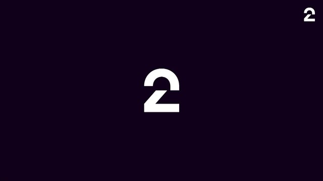 Video Reference: number, countdown, title card, purple background, graphic, minimal, digit, screen