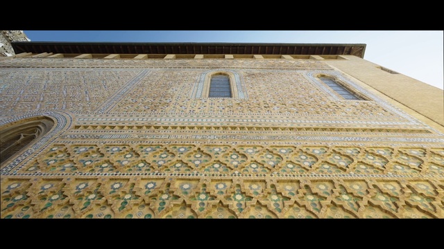 Video Reference: Building, Window, Sky, Rectangle, Facade, Flooring, Wood, Art, Symmetry, Pattern