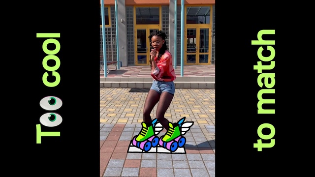 Video Reference: Fashion, Street fashion, Thigh, Font, Human leg, Electric blue, Advertising, Fictional character, Leisure, Graphics