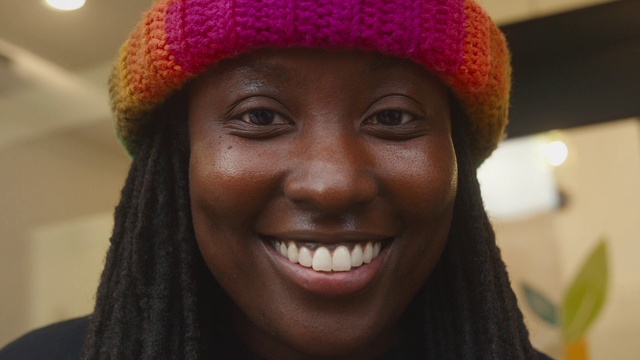 Video Reference: Nose, Smile, Lip, Chin, Photograph, Eyebrow, Eye, Facial expression, White, Organ